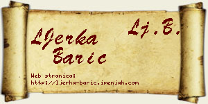 LJerka Barić vizit kartica